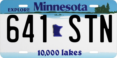 MN license plate 641STN