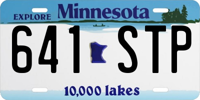 MN license plate 641STP