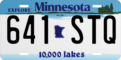 MN license plate 641STQ