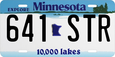 MN license plate 641STR