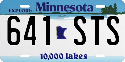 MN license plate 641STS