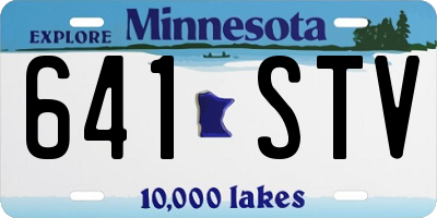 MN license plate 641STV