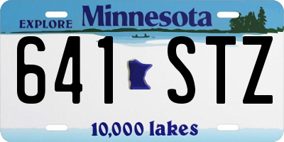 MN license plate 641STZ
