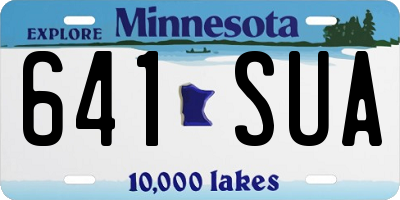 MN license plate 641SUA