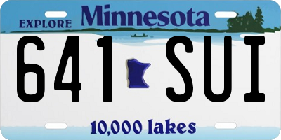 MN license plate 641SUI