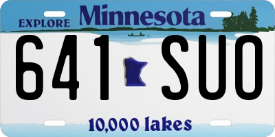 MN license plate 641SUO