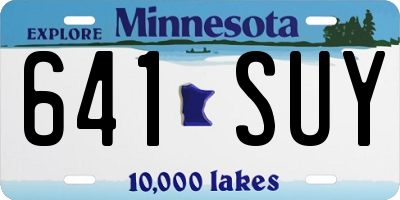 MN license plate 641SUY