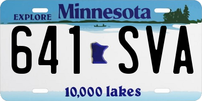 MN license plate 641SVA