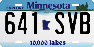MN license plate 641SVB