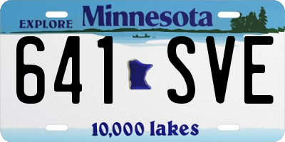 MN license plate 641SVE