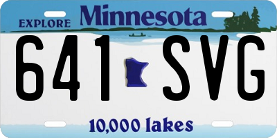 MN license plate 641SVG