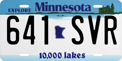 MN license plate 641SVR