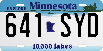 MN license plate 641SYD