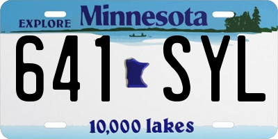 MN license plate 641SYL