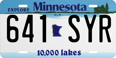 MN license plate 641SYR