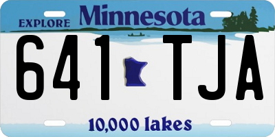 MN license plate 641TJA