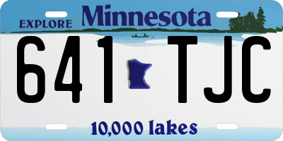 MN license plate 641TJC