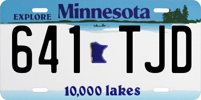 MN license plate 641TJD