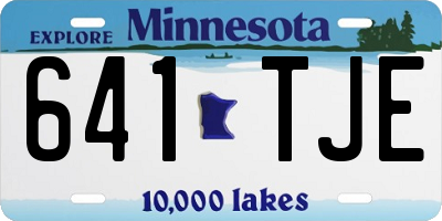 MN license plate 641TJE