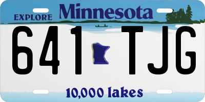MN license plate 641TJG