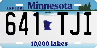 MN license plate 641TJI