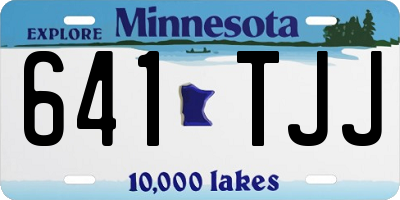 MN license plate 641TJJ