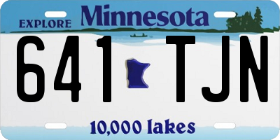 MN license plate 641TJN