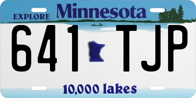 MN license plate 641TJP
