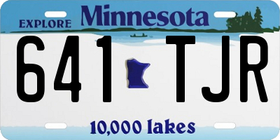 MN license plate 641TJR
