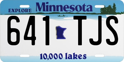 MN license plate 641TJS