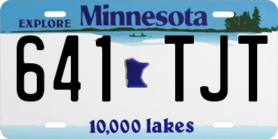 MN license plate 641TJT
