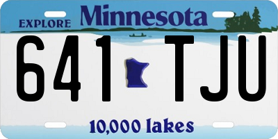 MN license plate 641TJU