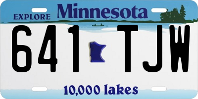 MN license plate 641TJW