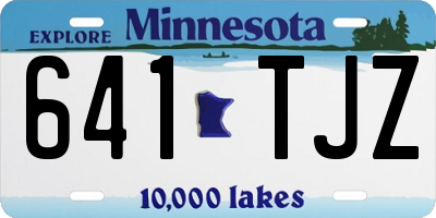 MN license plate 641TJZ