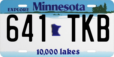 MN license plate 641TKB