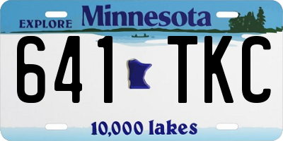MN license plate 641TKC