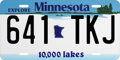 MN license plate 641TKJ