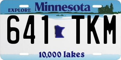 MN license plate 641TKM