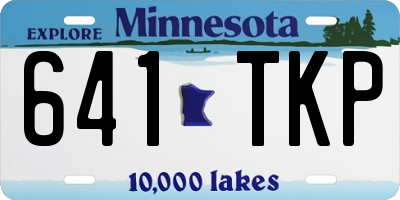 MN license plate 641TKP