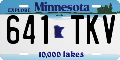 MN license plate 641TKV