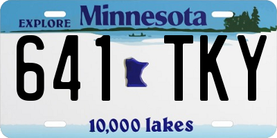 MN license plate 641TKY