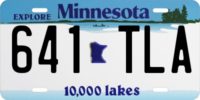 MN license plate 641TLA