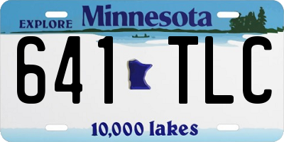 MN license plate 641TLC
