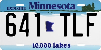 MN license plate 641TLF