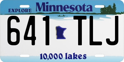MN license plate 641TLJ