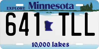 MN license plate 641TLL