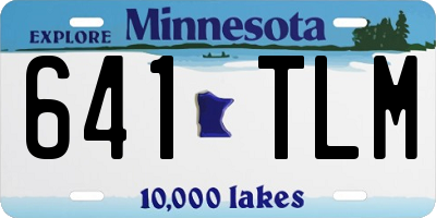 MN license plate 641TLM