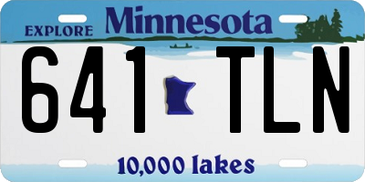 MN license plate 641TLN