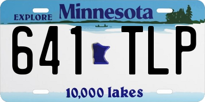 MN license plate 641TLP