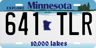MN license plate 641TLR